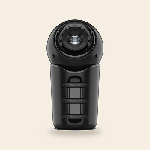 Galaxy Starry Sky Projector, front view on a plain background